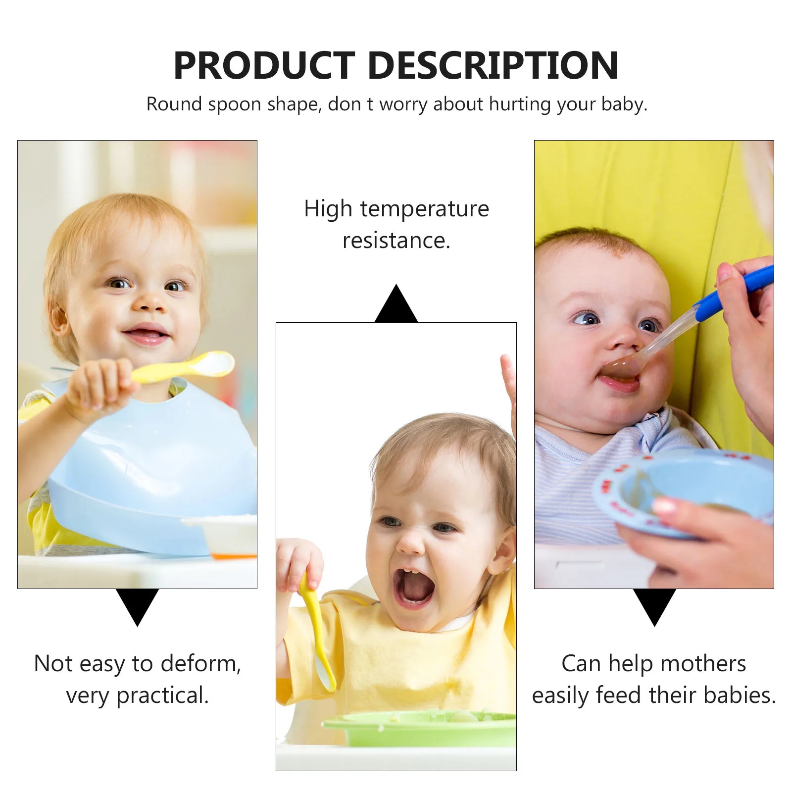 3pcs Silicone Feeding Spoons Complementary Food Infant Training Spoon Round Soft Spoon Durable Home Tableware
3pcs Silicone Feeding Spoons Complementary Food Infant Training Spoon Round Soft Spoon Durable Home Tableware