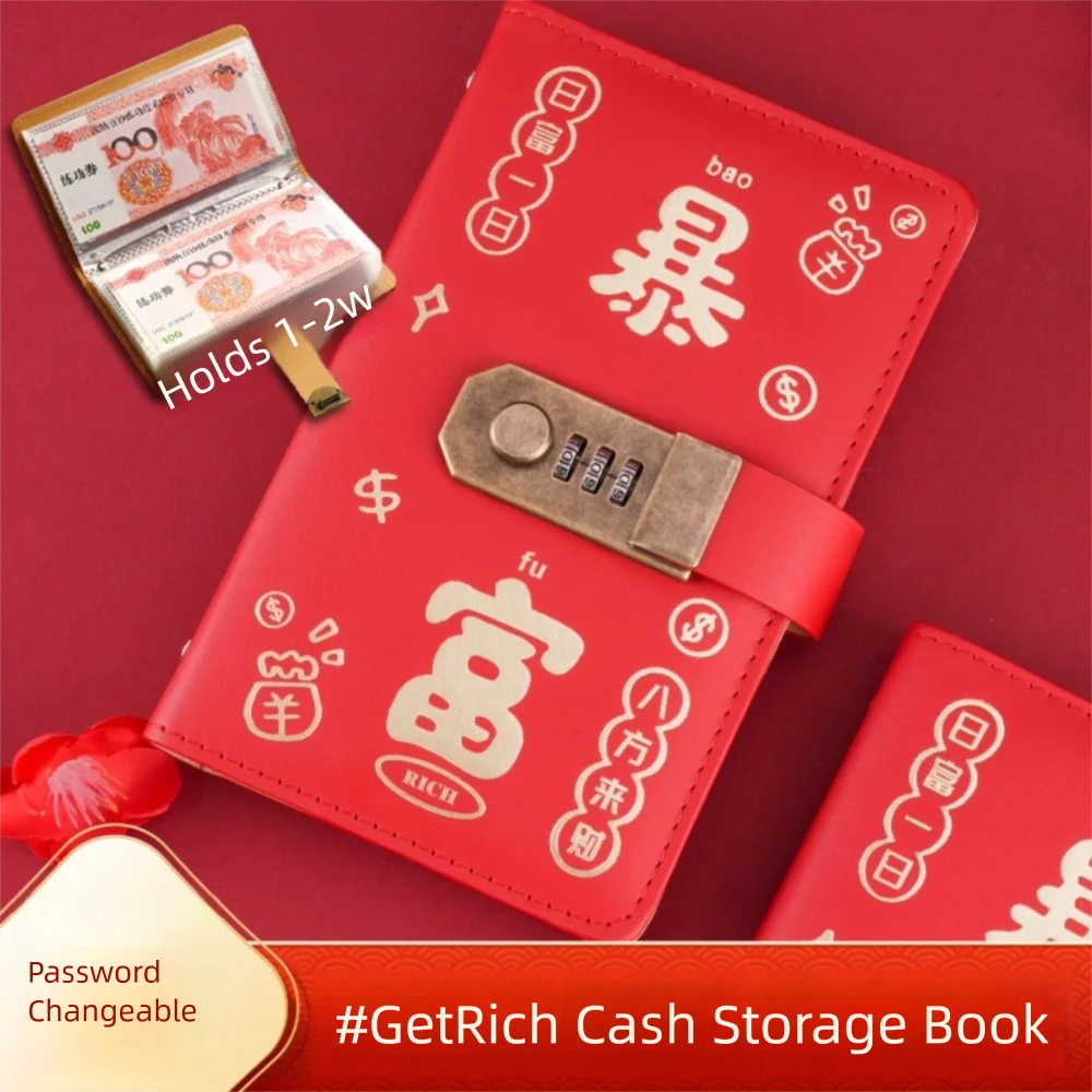 With Password Lock 100 Envelopes Money Saving Challeng Get Rich Overnight PU Savings Binder Reusable Save Money
With Password Lock 100 Envelopes Money Saving Challeng Get Rich Overnight PU Savings Binder Reusable Save Money