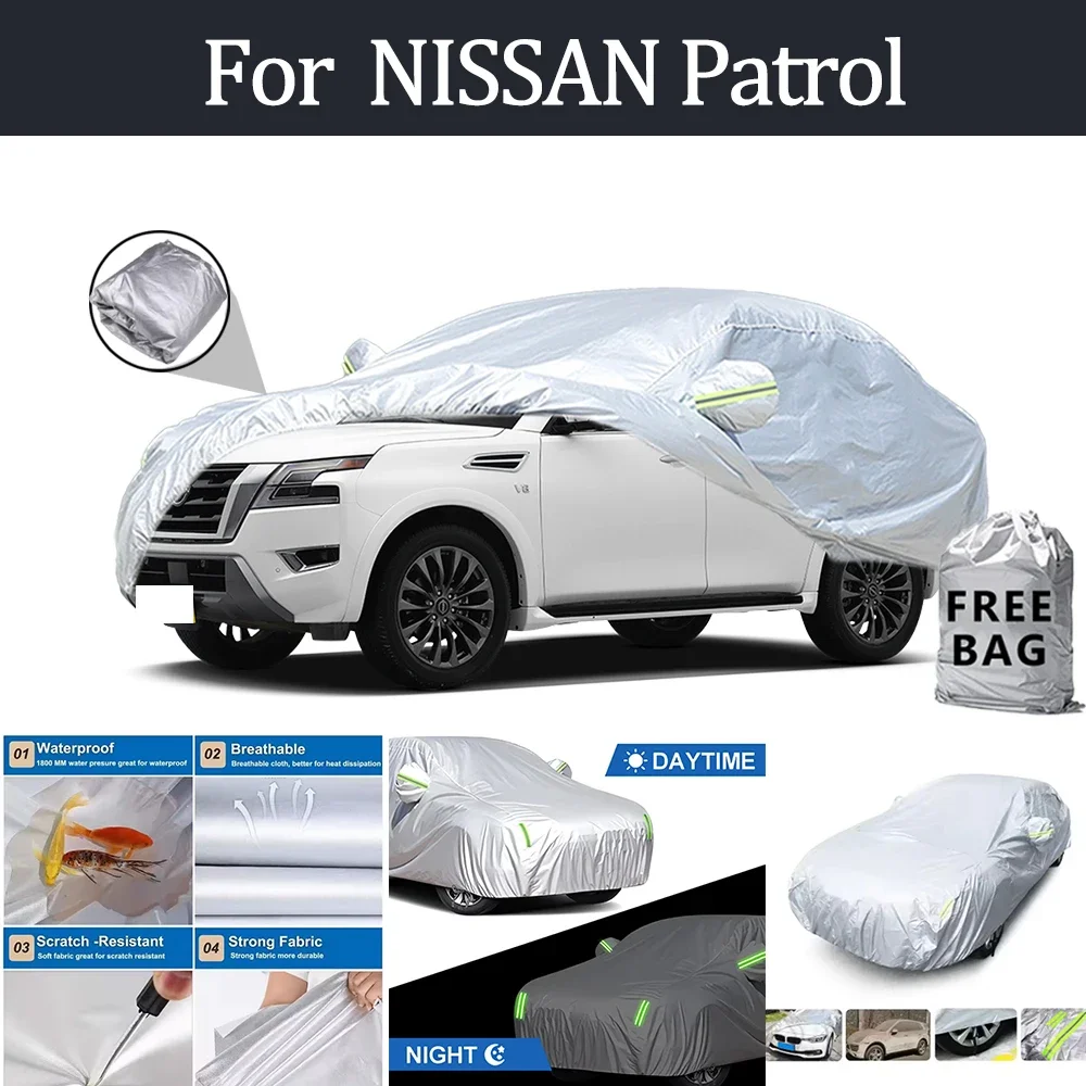 For NISSAN Patrol Car Cover Outdoor Protection Covers Snow Sunshade Waterproof Dustproof Exterior UV Car Accessories
For NISSAN Patrol Car Cover Outdoor Protection Covers Snow Sunshade Waterproof Dustproof Exterior UV Car Accessories