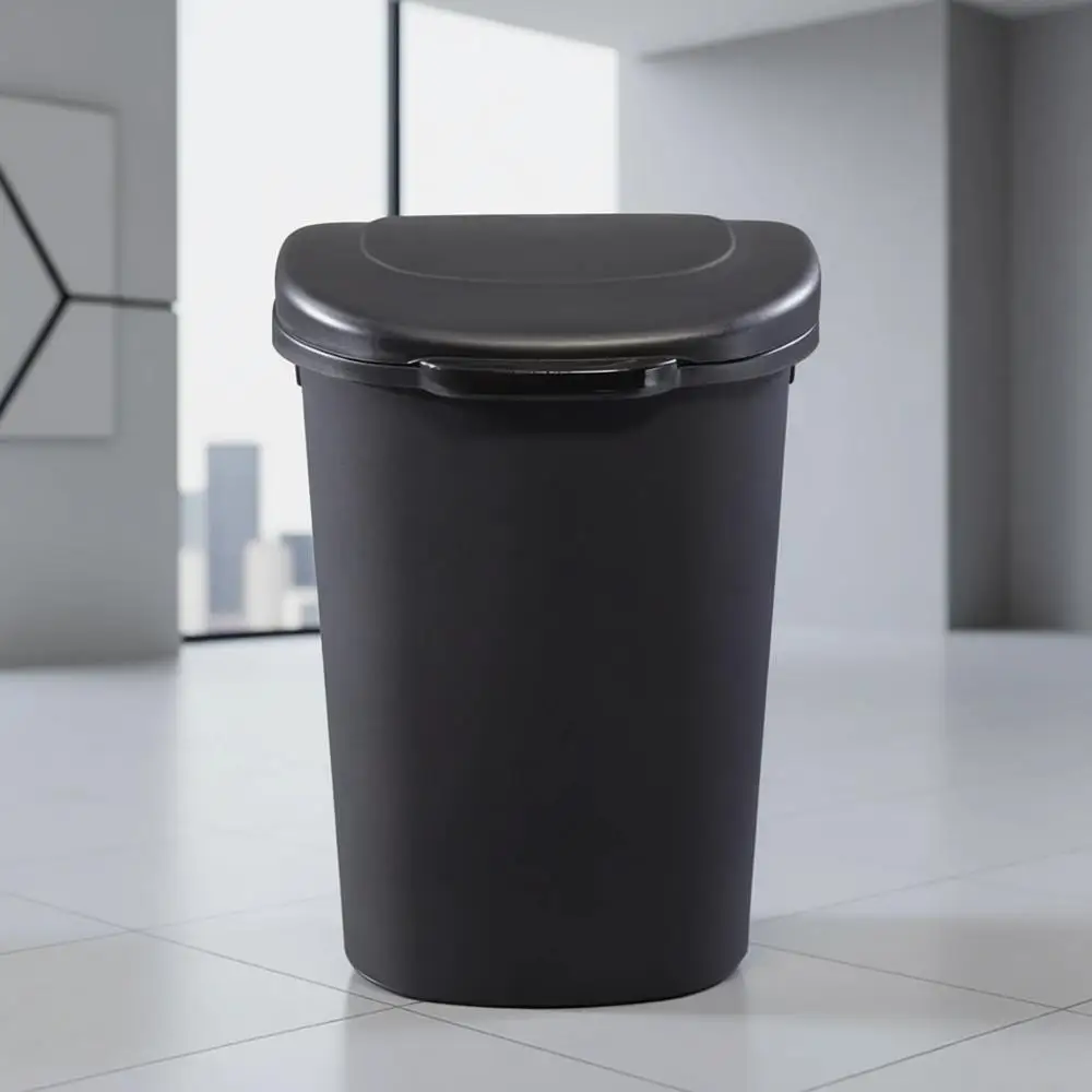 13-Gallon Small Black Trash Can with Lid for Home, Kitchen, Bathroom, and Office Use
13-Gallon Small Black Trash Can with Lid for Home, Kitchen, Bathroom, and Office Use