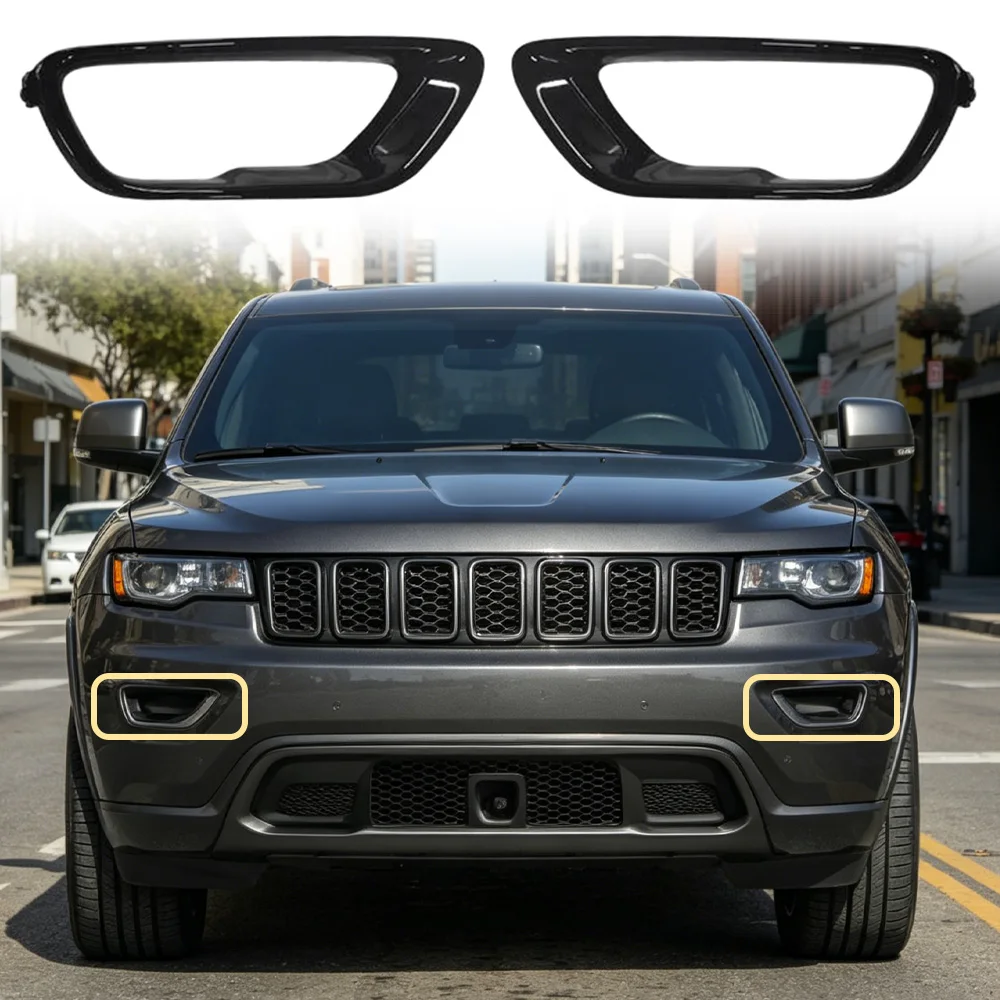 2pcs Car Front Bumper Fog Light Lamp Covers Frame Left+Right YL31TZZAA for Jeep Grand Cherokee 2018 2019 2020 2021
2pcs Car Front Bumper Fog Light Lamp Covers Frame Left+Right YL31TZZAA for Jeep Grand Cherokee 2018 2019 2020 2021