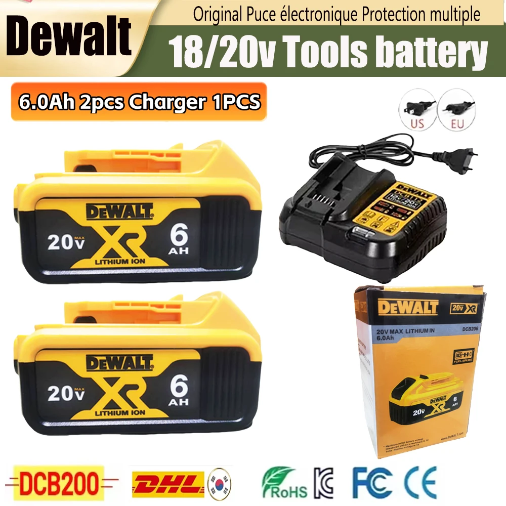 100% original Dewalt 20V 6.0Ah dcb118 dcb115 dcb200 rechargeable battery, charger, multiple chip protections, more durable
100% original Dewalt 20V 6.0Ah dcb118 dcb115 dcb200 rechargeable battery, charger, multiple chip protections, more durable