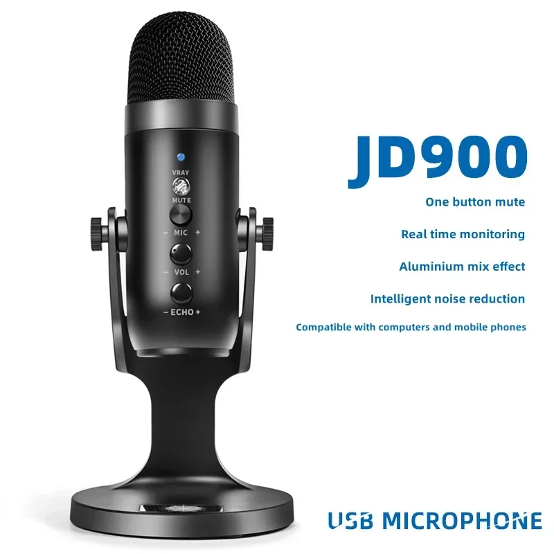 USB-конденсаторный микрофон, компьютерный игровой чат, караоке, запись, микрофон с шумоподавлением для PS4, iPhone, телефонов Android, ноутбуков, блопов
USB-конденсаторный микрофон, компьютерный игровой чат, караоке, запись, микрофон с шумоподавлением для PS4, iPhone, телефонов Android, ноутбуков, блопов