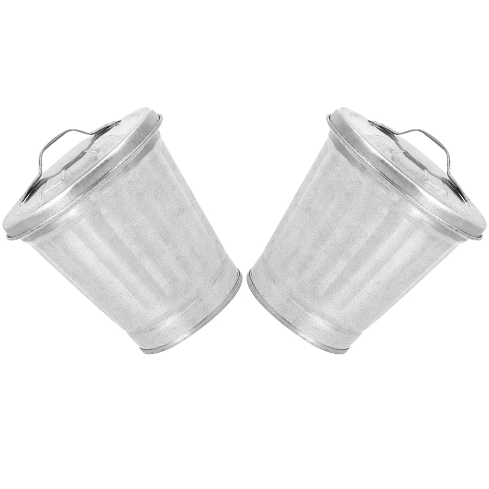 2pcs Table Trash Cans Small Wastebasket Desk Bucket with Lid Office Baby Room Galvanized Planter Nursery Pots Flower Container
2pcs Table Trash Cans Small Wastebasket Desk Bucket with Lid Office Baby Room Galvanized Planter Nursery Pots Flower Container