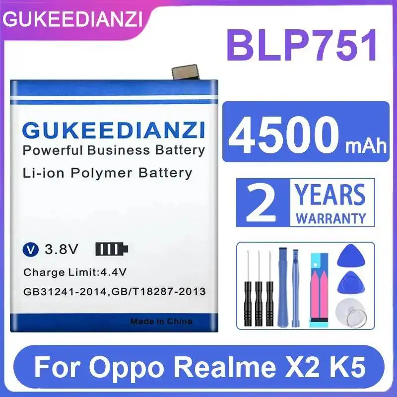 Reliable Replacement For Oppo Realme X2 K5 Mobile Phone Battery Reliable Power 4500mAh BLP751
Reliable Replacement For Oppo Realme X2 K5 Mobile Phone Battery Reliable Power 4500mAh BLP751