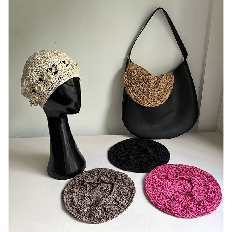 Japanese Paper Yarn Hand Crochet Beret for Women, Summer Breathable Cool Comfortable Painter Hat, Elegant Female Beret
Japanese Paper Yarn Hand Crochet Beret for Women, Summer Breathable Cool Comfortable Painter Hat, Elegant Female Beret