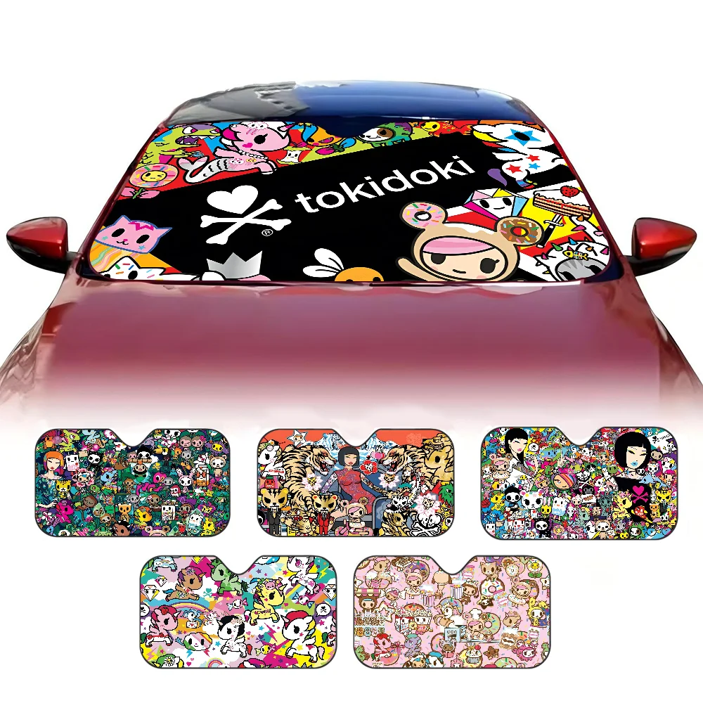 T-TokidokiS Car Sunshade Front Sunscreen Heat Insulation Cooling Aluminum Summer Car With Cartoon Glass Cover
T-TokidokiS Car Sunshade Front Sunscreen Heat Insulation Cooling Aluminum Summer Car With Cartoon Glass Cover