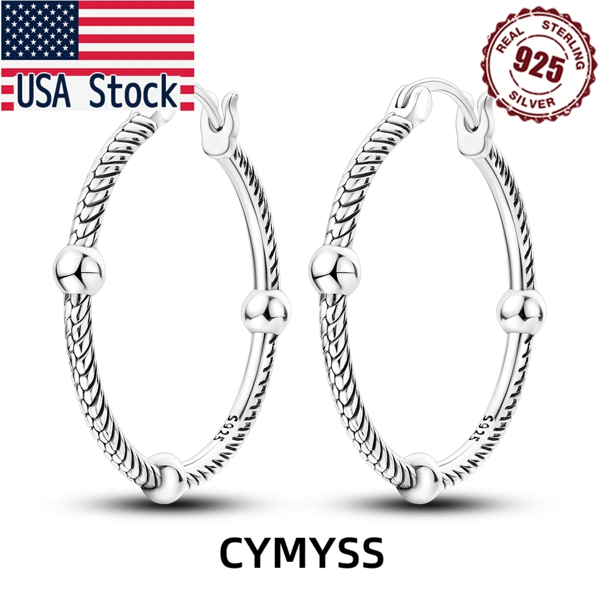 CYMYSS 2025 New S925 Sterling Silver Jewelry Snake Bone Pattern Hoop Earrings Boutique Wedding Party Jewelry Gifts Women Earring
CYMYSS 2025 New S925 Sterling Silver Jewelry Snake Bone Pattern Hoop Earrings Boutique Wedding Party Jewelry Gifts Women Earring