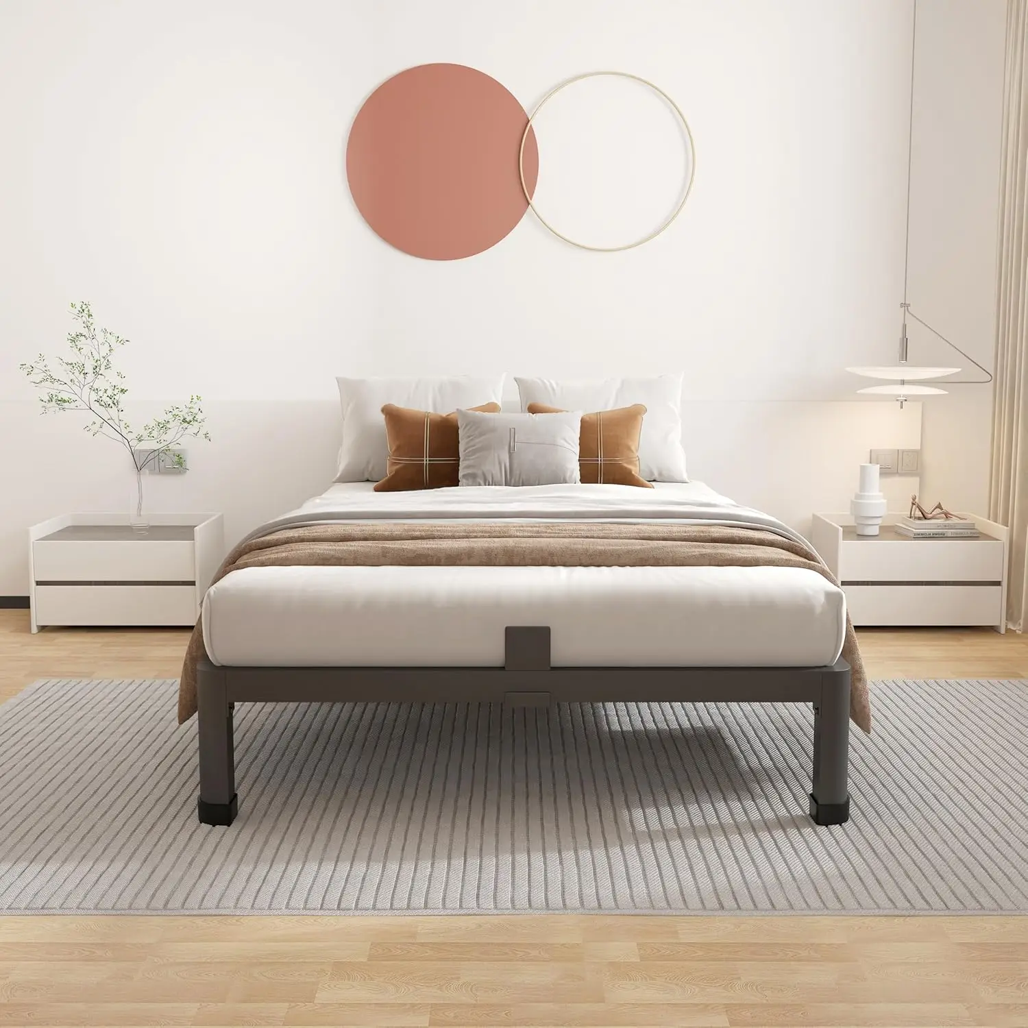 7 H Twin Bed Frames With Round Corner Legs Mattress Retainers 3500Lbs Heavy Duty Steel Slats No Box Spring Ned Platform
7 H Twin Bed Frames With Round Corner Legs Mattress Retainers 3500Lbs Heavy Duty Steel Slats No Box Spring Ned Platform