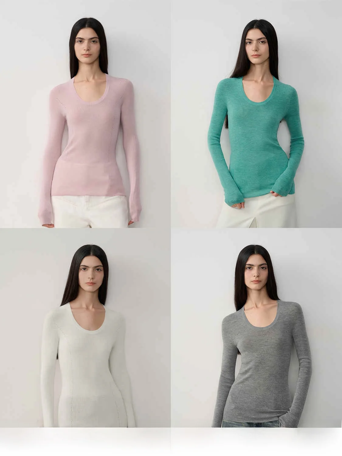 Versatile Slimming Wool Blend Knitted U-Neck Base Shirt Machine Washable Commute Style Regular Fit Long Sleeve Pure Color
Versatile Slimming Wool Blend Knitted U-Neck Base Shirt Machine Washable Commute Style Regular Fit Long Sleeve Pure Color