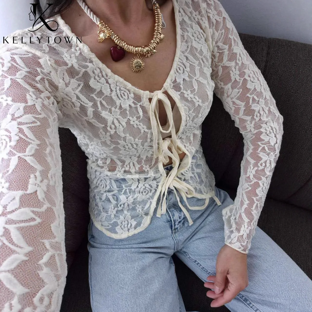 Hollow Lace Shirt Women Sheer Top Long Sleeve Tees Shirt Summer Autumn Outfits 2026 Fashion New Street Lace Up Floral Blouses
Hollow Lace Shirt Women Sheer Top Long Sleeve Tees Shirt Summer Autumn Outfits 2026 Fashion New Street Lace Up Floral Blouses