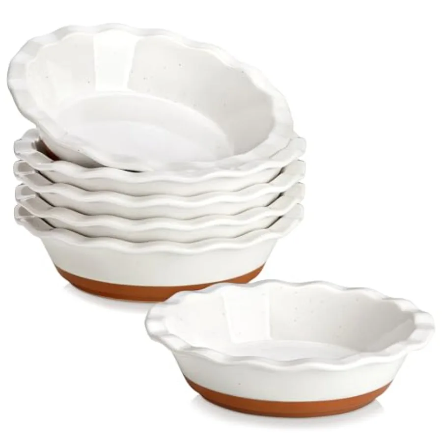 Ceramic Mini Pie Pans Set of 6, 6 Inch Pie Plates for Baking with Ruffled Edge, Small Quiche Baking Dish Pans Tart Pans, Indivi
Ceramic Mini Pie Pans Set of 6, 6 Inch Pie Plates for Baking with Ruffled Edge, Small Quiche Baking Dish Pans Tart Pans, Indivi