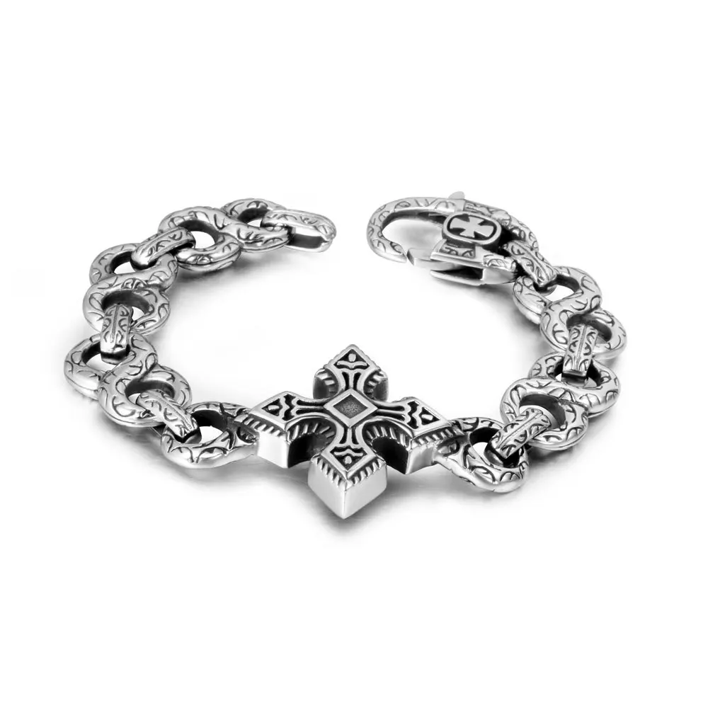 Men's Punk 8-Link Titanium Chain 3D Cross Engraving Glow Coating Magnetic Clasp Birthday present
Men's Punk 8-Link Titanium Chain 3D Cross Engraving Glow Coating Magnetic Clasp Birthday present