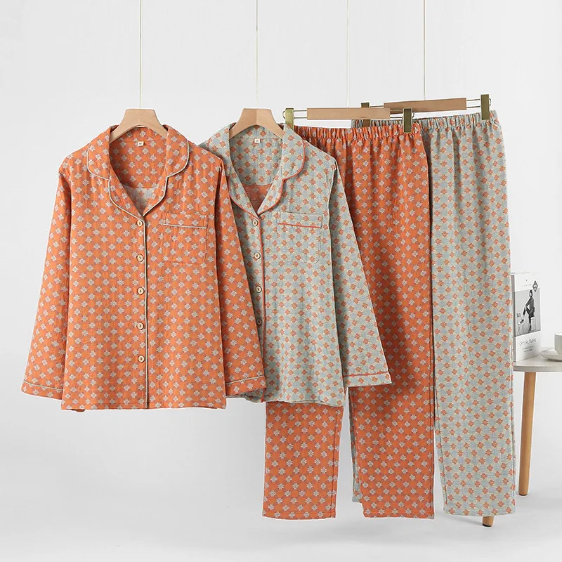 Women Double-sided Jacquard Home Clothes Thin Design Color Woven Double-layer Cotton Long Sleeved Pants Festive Home Pyjama Suit
Women Double-sided Jacquard Home Clothes Thin Design Color Woven Double-layer Cotton Long Sleeved Pants Festive Home Pyjama Suit