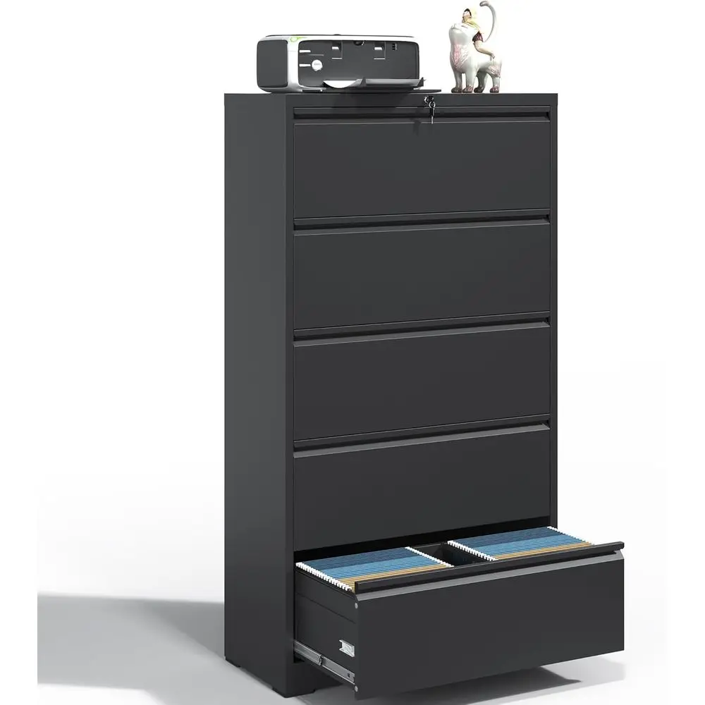 Metal Lateral File Cabinet with Lock, Wide Drawer Storage for Letter/Legal Files, Assembly Needed (Black)
Metal Lateral File Cabinet with Lock, Wide Drawer Storage for Letter/Legal Files, Assembly Needed (Black)