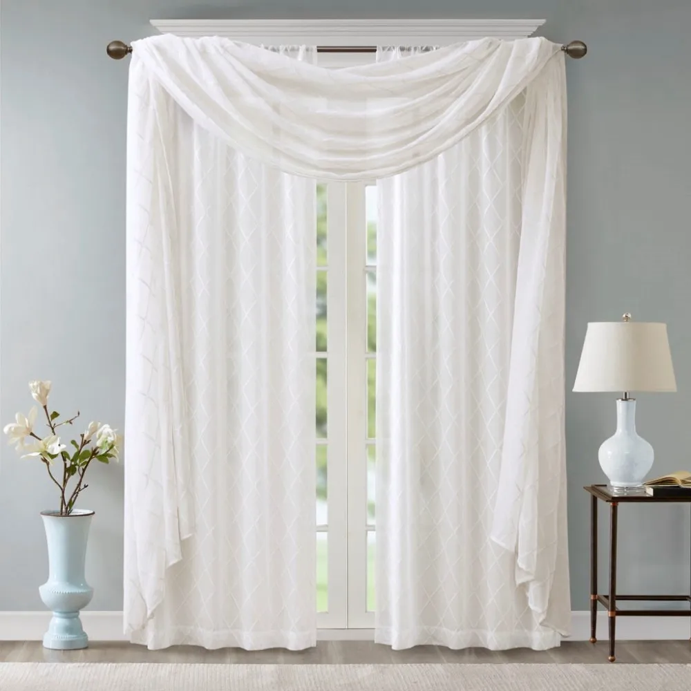 Diamond Sheer Embroidered Window Scarf curtains for living room curtains for living room luxury
Diamond Sheer Embroidered Window Scarf curtains for living room curtains for living room luxury
