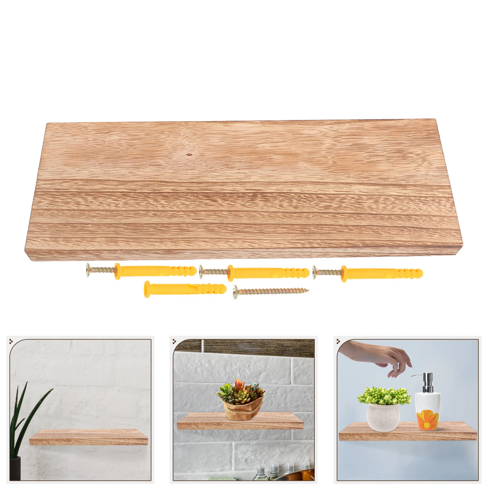 Floating Wood Shelf Rustic Wall Mount Multi-Functional Organizer Bathroom Living Room Kitchen Solid Wood Hanging Shelf Sturdy
Floating Wood Shelf Rustic Wall Mount Multi-Functional Organizer Bathroom Living Room Kitchen Solid Wood Hanging Shelf Sturdy