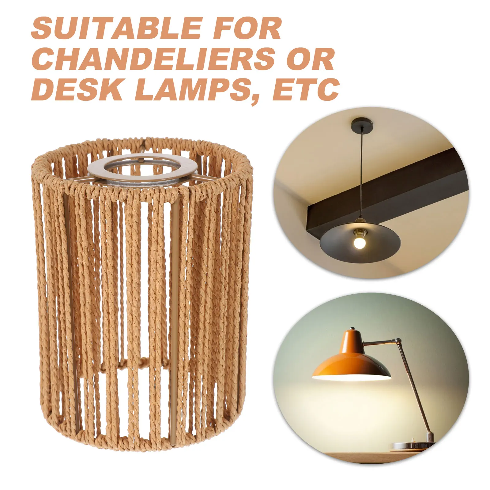 Woven Lampshade Paper Rope Retro Style Khaki Light Weight Pendant Suitable Most Lamps Creating Warmer Atmosphere
Woven Lampshade Paper Rope Retro Style Khaki Light Weight Pendant Suitable Most Lamps Creating Warmer Atmosphere