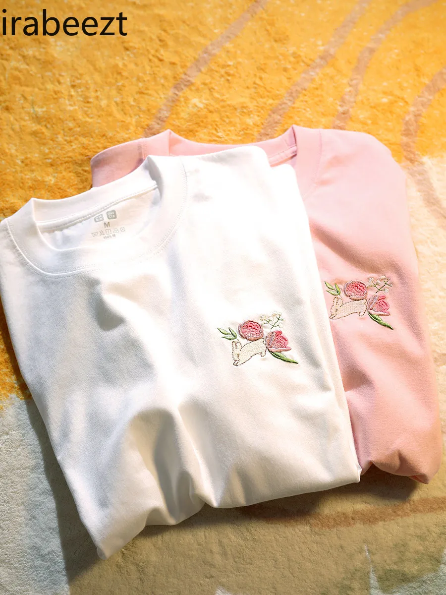 Chinese Style Embroidery Men and Women Leisure Blusas Mujer De Moda 2024 Mainland China Tops Loose Fit T Shirt
Chinese Style Embroidery Men and Women Leisure Blusas Mujer De Moda 2024 Mainland China Tops Loose Fit T Shirt