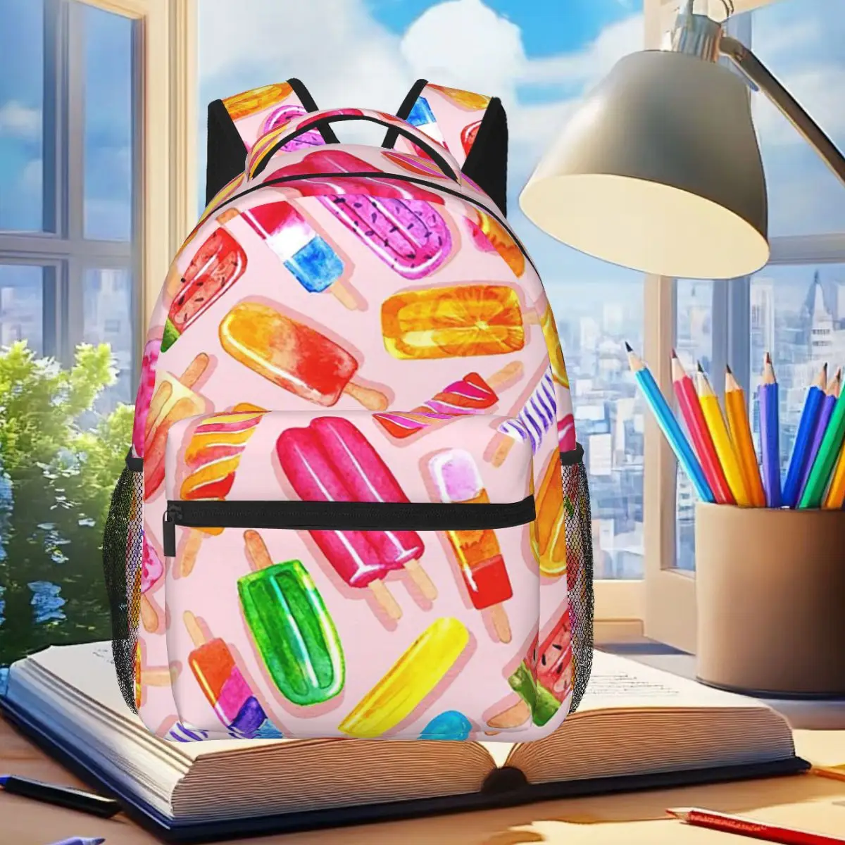 Summer Punch Ice Pops - Blush Pink Student Backpack School Bag Hiking Travel Daypack for Men Women Fashion Bookbag Shoulder Bags
Summer Punch Ice Pops - Blush Pink Student Backpack School Bag Hiking Travel Daypack for Men Women Fashion Bookbag Shoulder Bags