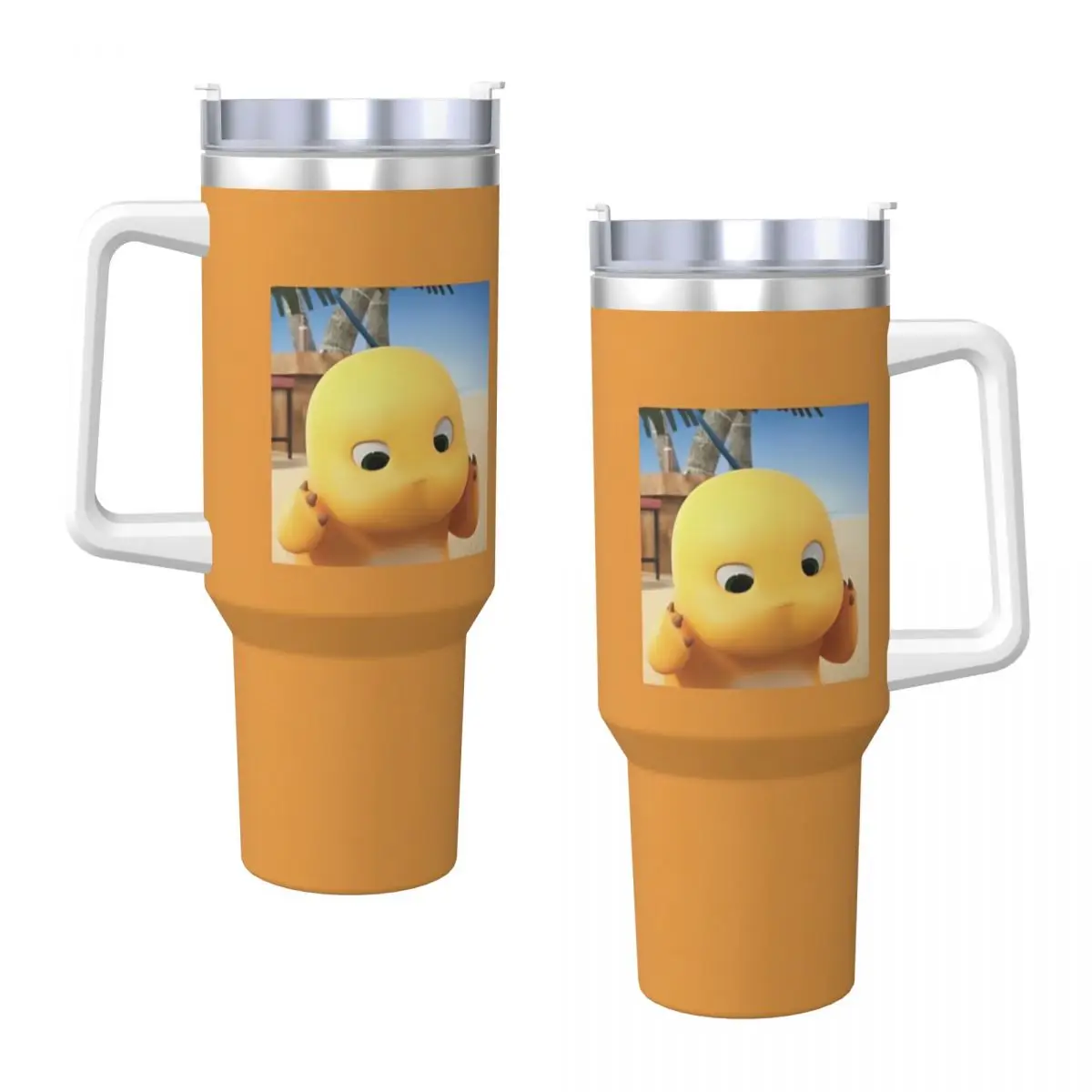 Nailong Kuning Stainless Steel Tumbler MilkDragon Travel Thermal Cups With Straws and Lid 40oz Car Mug Cold and Hot Water Bottle
Nailong Kuning Stainless Steel Tumbler MilkDragon Travel Thermal Cups With Straws and Lid 40oz Car Mug Cold and Hot Water Bottle