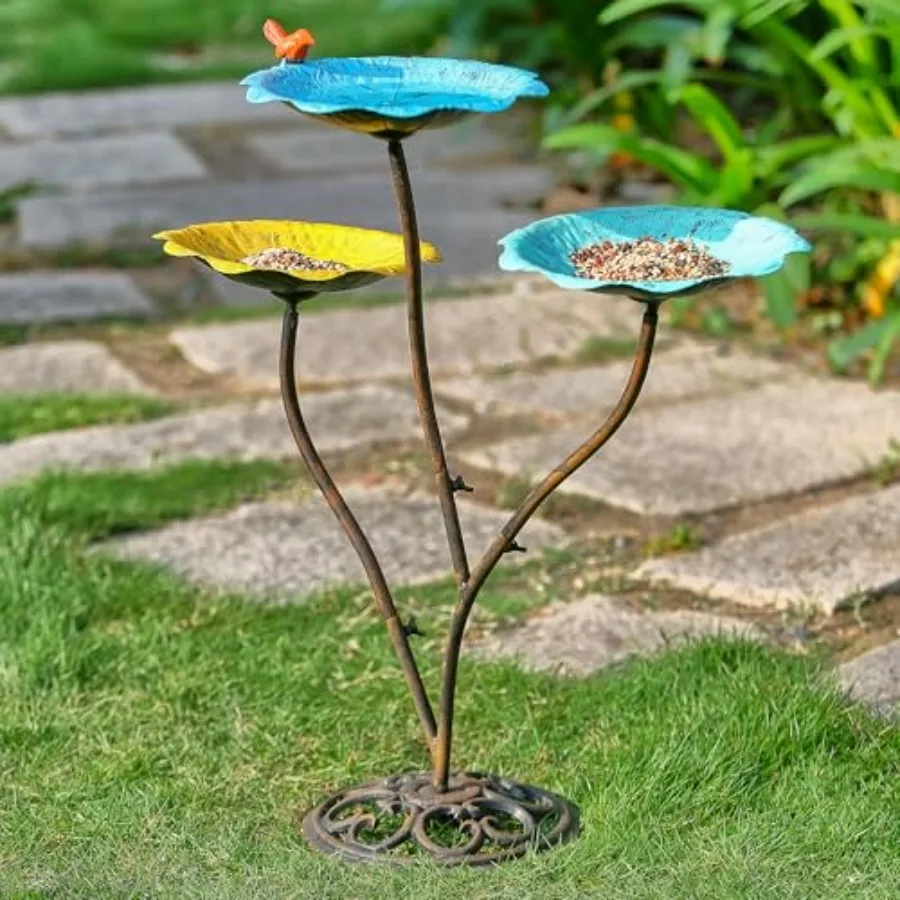Cast Iron Pedestal Bird Bath Feeder Combo for Outside Heavy Duty Outdoor Bird Bath/Feeder for Wildlife Stable and Easy to Clean
Cast Iron Pedestal Bird Bath Feeder Combo for Outside Heavy Duty Outdoor Bird Bath/Feeder for Wildlife Stable and Easy to Clean