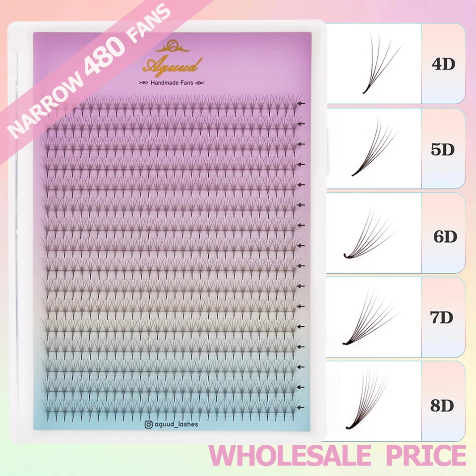AGUUD Narrow Premade Russian Volume Fans Eyelashes 4D 5D 6D 7D 8D Individual Natural Soft Faux Mink Lashes Extension Supplies
AGUUD Narrow Premade Russian Volume Fans Eyelashes 4D 5D 6D 7D 8D Individual Natural Soft Faux Mink Lashes Extension Supplies