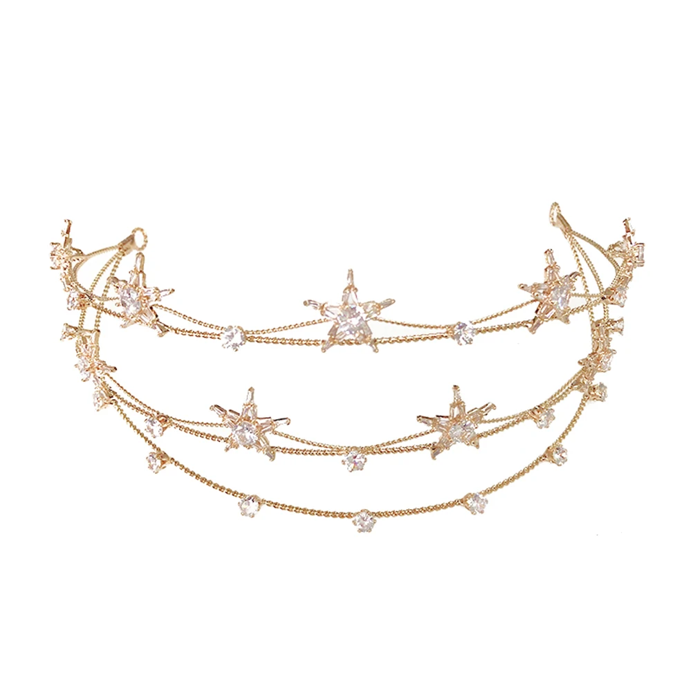 Bridal Headb Rhinestone Headdress Hair Accessories Wedding Pentagram Graduation Ceremony Elegant Shiny Decor Delicate Matching
Bridal Headb Rhinestone Headdress Hair Accessories Wedding Pentagram Graduation Ceremony Elegant Shiny Decor Delicate Matching
