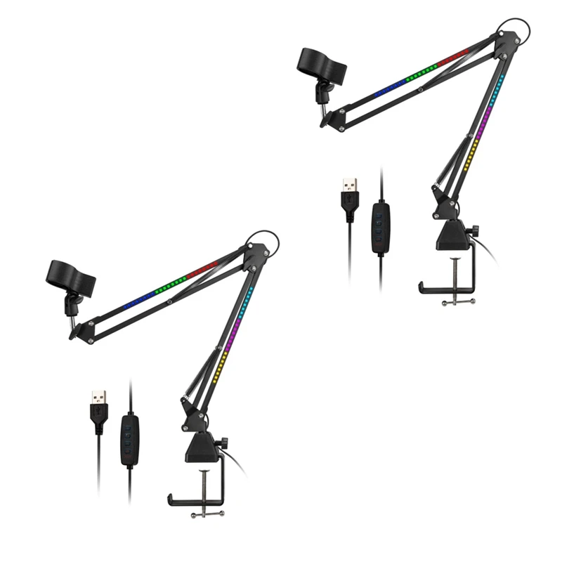 Microphone Bracket RGB Microphone Arm Stand With RGB Light Rotatable Suspension Boom Scissor Stand-Sunrise
Microphone Bracket RGB Microphone Arm Stand With RGB Light Rotatable Suspension Boom Scissor Stand-Sunrise