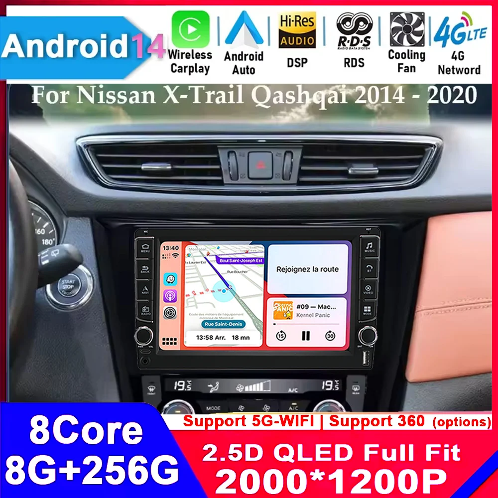 Android 14 Carplay Auto For Nissan X-Trail Xtrail X - Trail 3 T32 2013-2022 Qashqai 2 J11 Car Radio Multimedia Player Stereo GPS
Android 14 Carplay Auto For Nissan X-Trail Xtrail X - Trail 3 T32 2013-2022 Qashqai 2 J11 Car Radio Multimedia Player Stereo GPS