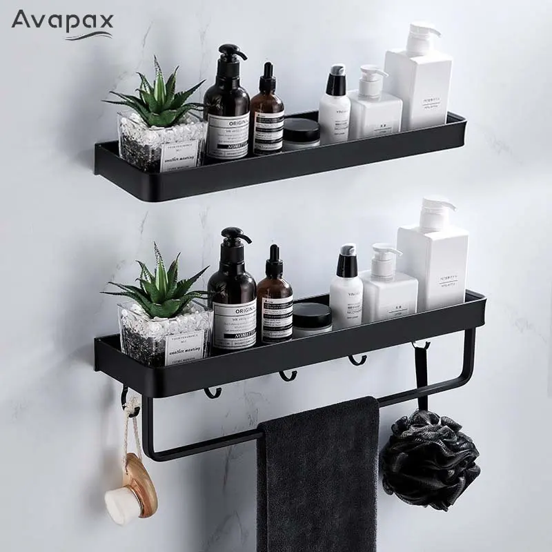 Avapax Black Bathroom Shelf 30/40/50/60cm Multi-function Bathroom Shower Holder Kitchen Storage Rack Wall Shampoo Holder
Avapax Black Bathroom Shelf 30/40/50/60cm Multi-function Bathroom Shower Holder Kitchen Storage Rack Wall Shampoo Holder