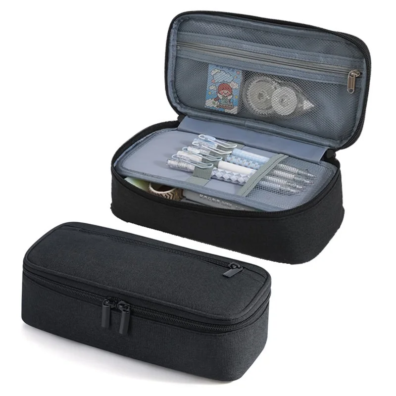 Pen Storage Bag Pencil Case 2 Layer Large Capacity Cosmetic High Quality Study Supplies Simple Student Stationary Boxes
Pen Storage Bag Pencil Case 2 Layer Large Capacity Cosmetic High Quality Study Supplies Simple Student Stationary Boxes