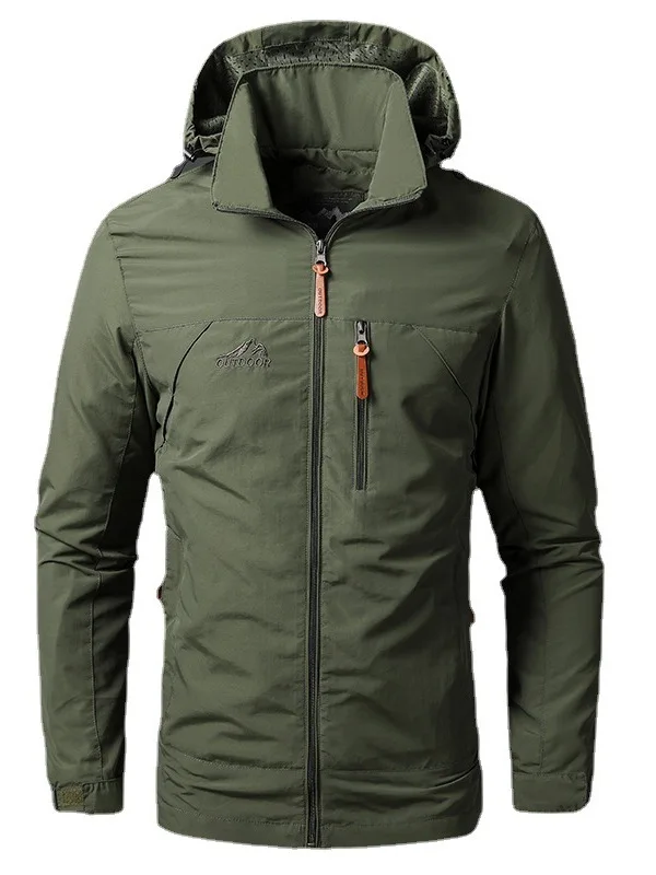 Мужская спортивная куртка на открытом воздухе с капюшоном, ветрозащитная повседневная ткань из смеси полиэстера, длинное пальто обычного кроя на молнии
Мужская спортивная куртка на открытом воздухе с капюшоном, ветрозащитная повседневная ткань из смеси полиэстера, длинное пальто обычного кроя на молнии