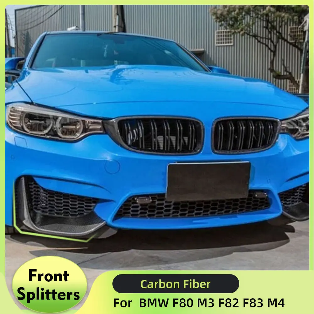 Carbon Fiber Car Front Splitters Air Vent Fins for BMW F80 M3 F82 F83 M4 2-Door 4-Door 2015-2017 Front Fins Flaps FRP Black
Carbon Fiber Car Front Splitters Air Vent Fins for BMW F80 M3 F82 F83 M4 2-Door 4-Door 2015-2017 Front Fins Flaps FRP Black