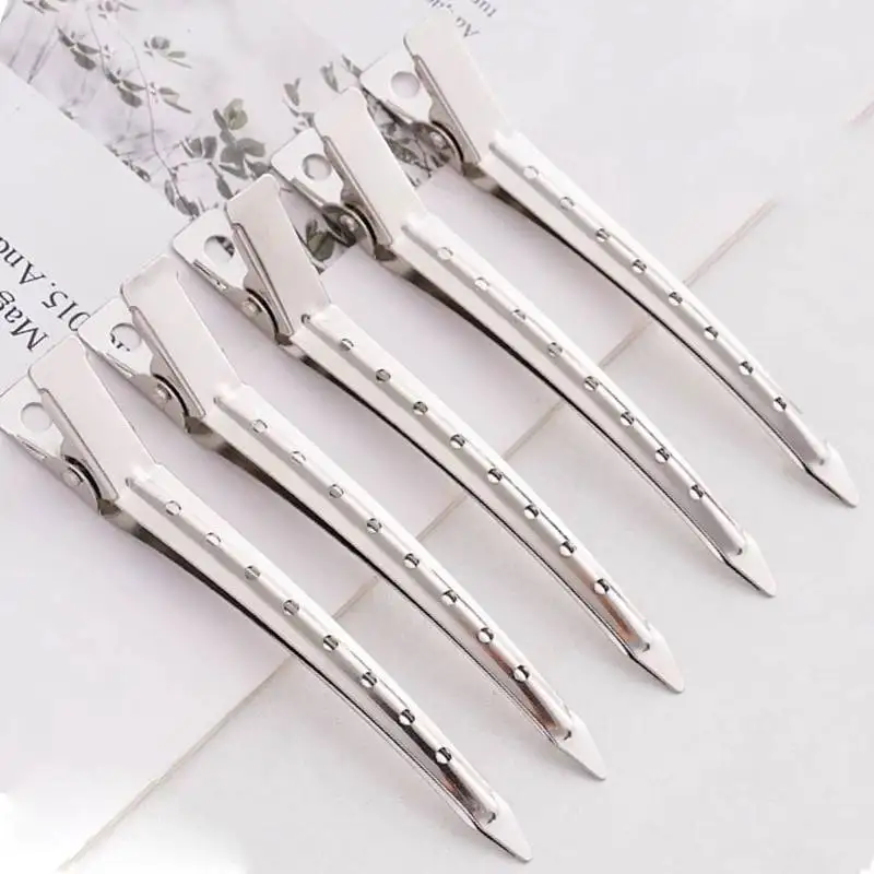 10pcs Metal Duck Billed Hair Clips for Women Styling Metal Alligator Curl Clips with Holes for Hair Styling Hair Coloring
10pcs Metal Duck Billed Hair Clips for Women Styling Metal Alligator Curl Clips with Holes for Hair Styling Hair Coloring