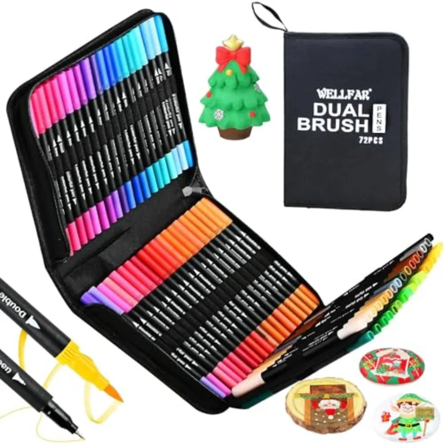 Adult Coloring Book Markers No Bleed Dual Fine and Brush Tip Art Markers for Teens, Gel Acrylic Paint Pens for Drawing, Paintin
Adult Coloring Book Markers No Bleed Dual Fine and Brush Tip Art Markers for Teens, Gel Acrylic Paint Pens for Drawing, Paintin