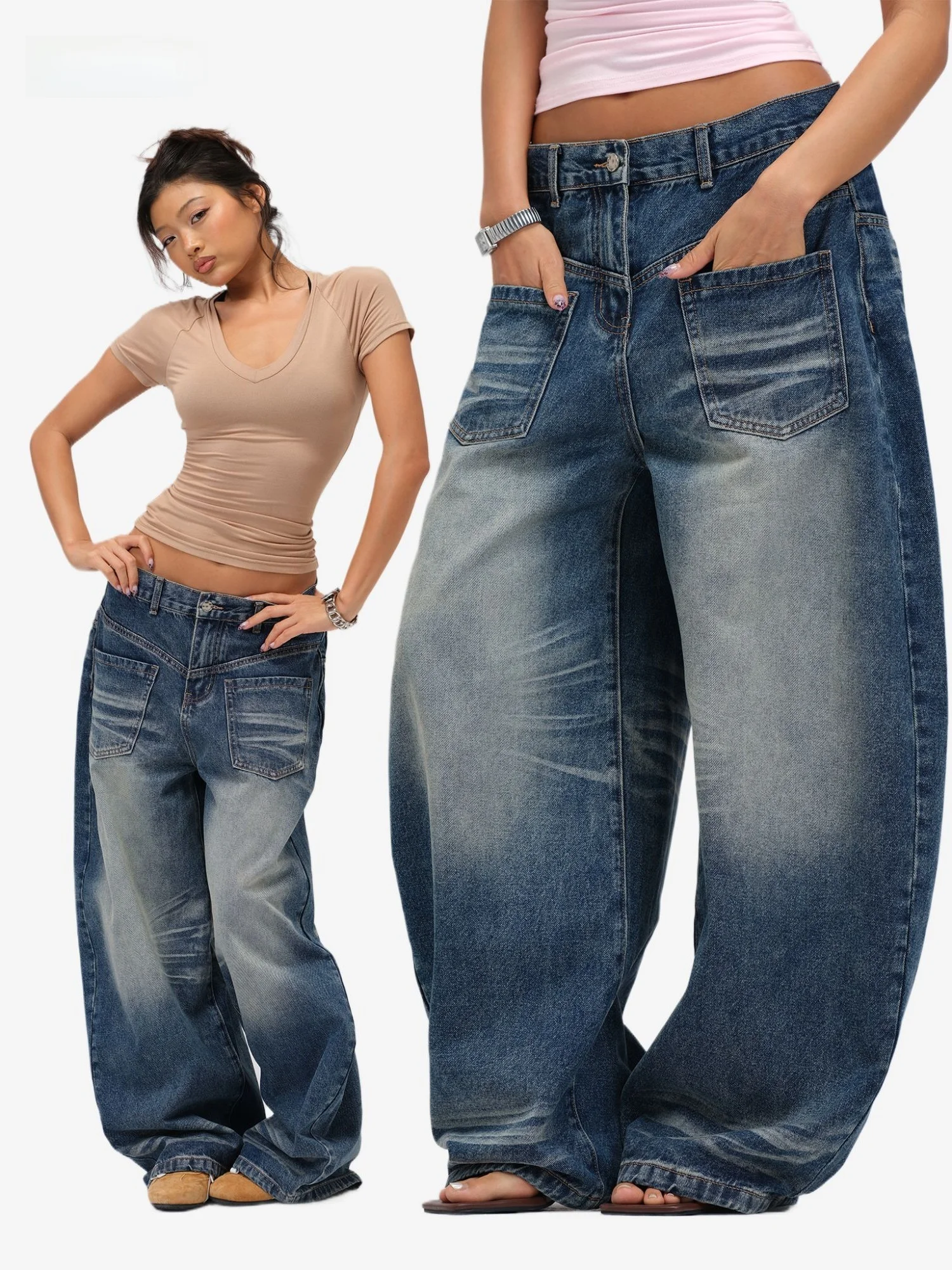 Джинсы Fcii Brand Casual с широкими штанинами, свободного кроя, с низкой талией, из хлопкового денима, весенняя коллекция, с дизайнерским вырезом, элегантные женские брюки
Джинсы Fcii Brand Casual с широкими штанинами, свободного кроя, с низкой талией, из хлопкового денима, весенняя коллекция, с дизайнерским вырезом, элегантные женские брюки