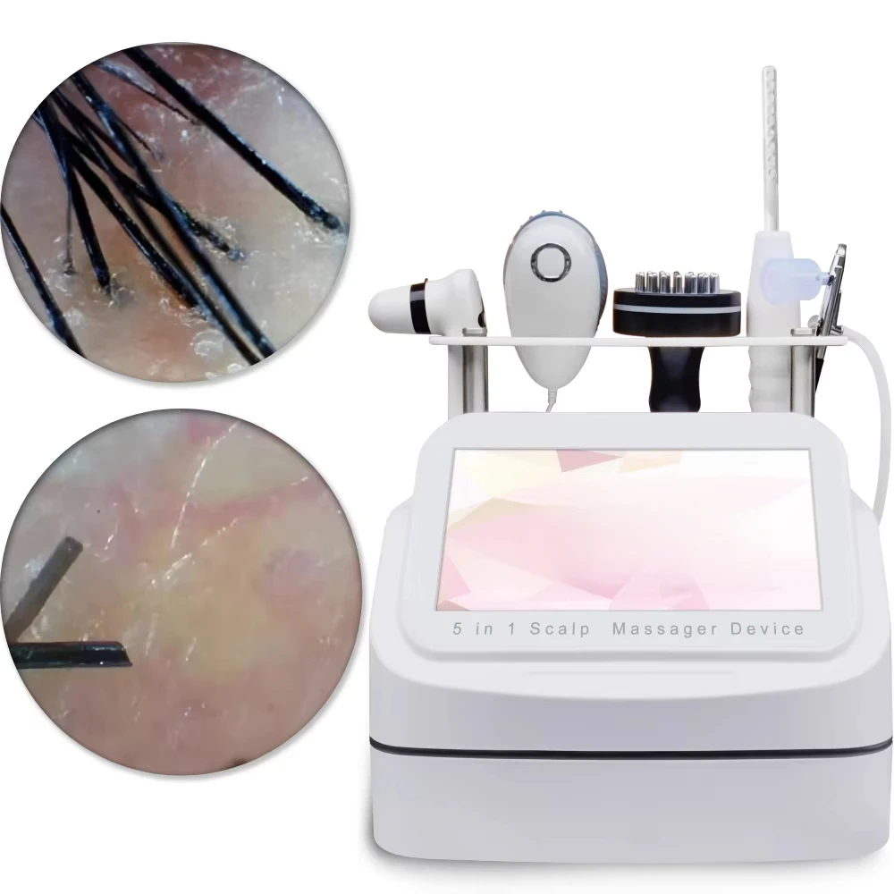 Skin Test Anti-Hair Loss Hair Generator Electric Scalp Massage 5-in-1 Hair and Scalp Analyzer
Skin Test Anti-Hair Loss Hair Generator Electric Scalp Massage 5-in-1 Hair and Scalp Analyzer