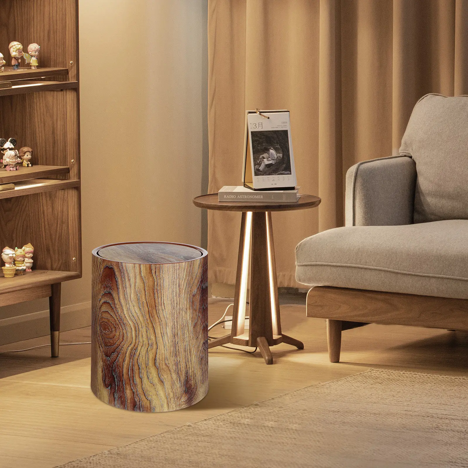 Imitation Wood Grain Trash Can Swing Lid Large Capacity Plastic Garbage Bucket Smooth Interior for Kitchen Bathroom Home Office
Imitation Wood Grain Trash Can Swing Lid Large Capacity Plastic Garbage Bucket Smooth Interior for Kitchen Bathroom Home Office