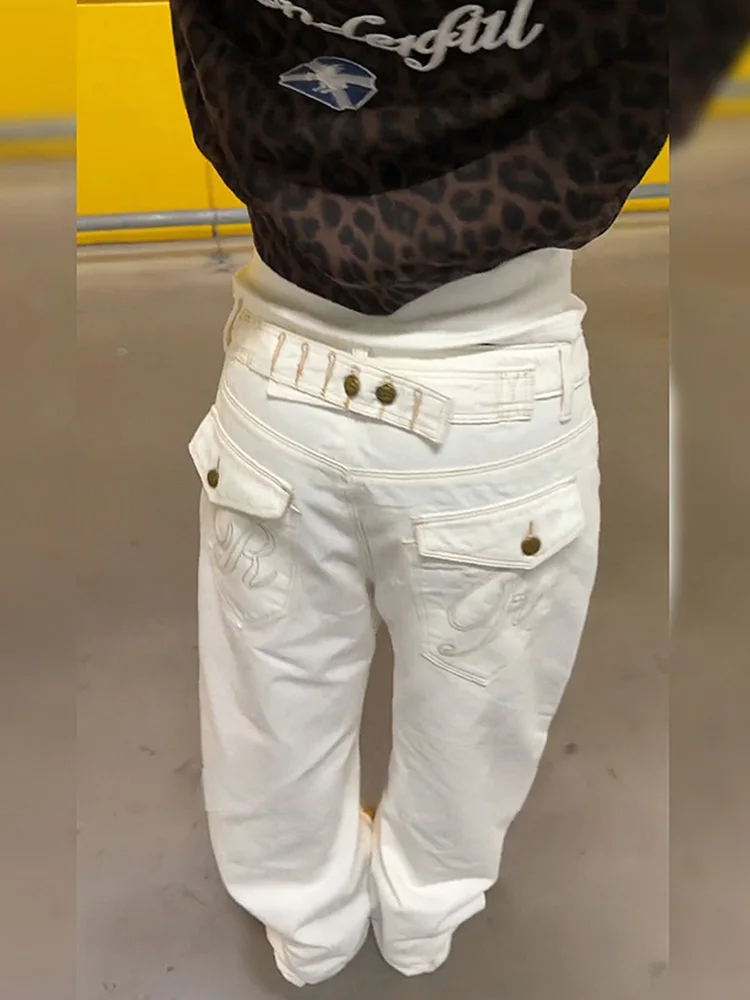 American Retro Spicy Girl Paris Adjustment Button Denim Pants Women Summer Loose Bf Lazy Style Versatile Floor-Length Trousers
American Retro Spicy Girl Paris Adjustment Button Denim Pants Women Summer Loose Bf Lazy Style Versatile Floor-Length Trousers