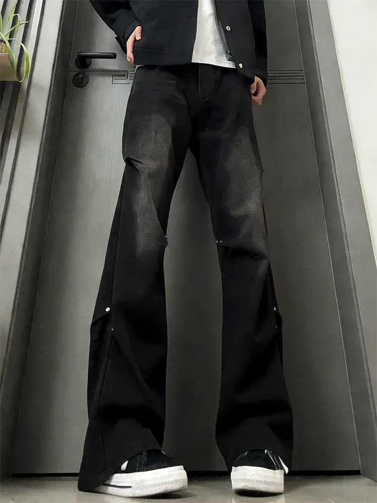 Black Washed Curved Knife Bell Bottom Jeans Men's American High Street Pleated Workwear Loose Straight Leg Wide Leg Pants
Black Washed Curved Knife Bell Bottom Jeans Men's American High Street Pleated Workwear Loose Straight Leg Wide Leg Pants