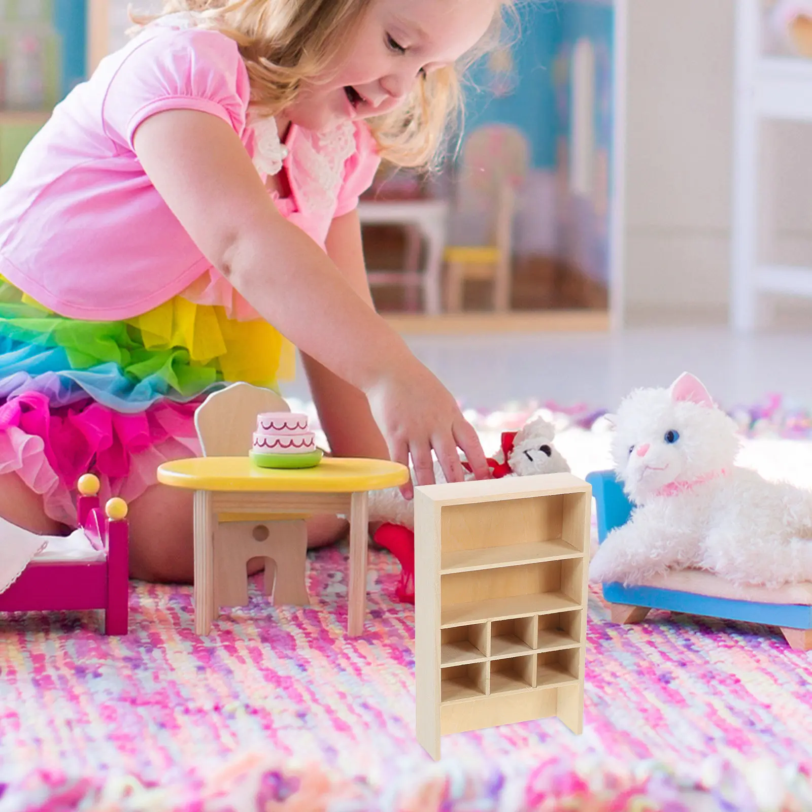 Miniature Cabinet Mini Wooden Cupboard High Simulation Portable Dollhouse Furniture Mini Bookshelf for Crafts Dollhouse Cabinet
Miniature Cabinet Mini Wooden Cupboard High Simulation Portable Dollhouse Furniture Mini Bookshelf for Crafts Dollhouse Cabinet