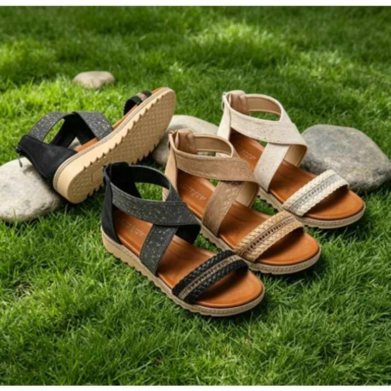 Women's Summer New Arrival Rhinestone Woven Wedge Heel Sandals Bohemian Open-Toe Platform Roman Sandals2026
Women's Summer New Arrival Rhinestone Woven Wedge Heel Sandals Bohemian Open-Toe Platform Roman Sandals2026