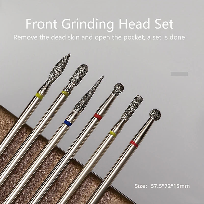 6Pcs/set Diamond Nail Grinding Head Polishing Grinding Nail Electric Manicure Tool Cuticle Nail Sander Drill Bit Accessories
6Pcs/set Diamond Nail Grinding Head Polishing Grinding Nail Electric Manicure Tool Cuticle Nail Sander Drill Bit Accessories