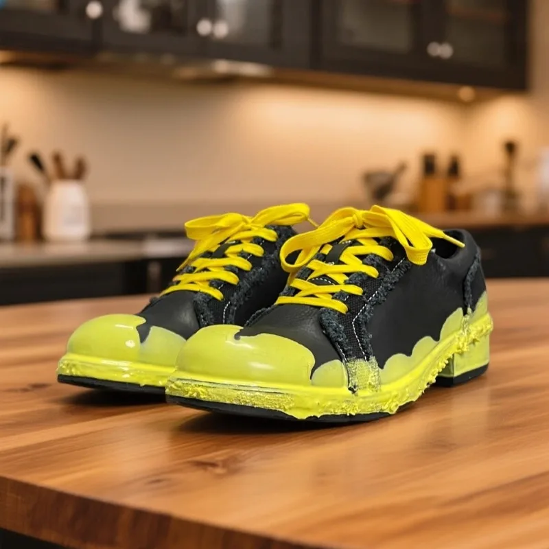 Handmade Vintage Washed Cowhide Casual Derby Shoes Men's Design Work Thick Sole Commute Leather Shoes Male
Handmade Vintage Washed Cowhide Casual Derby Shoes Men's Design Work Thick Sole Commute Leather Shoes Male