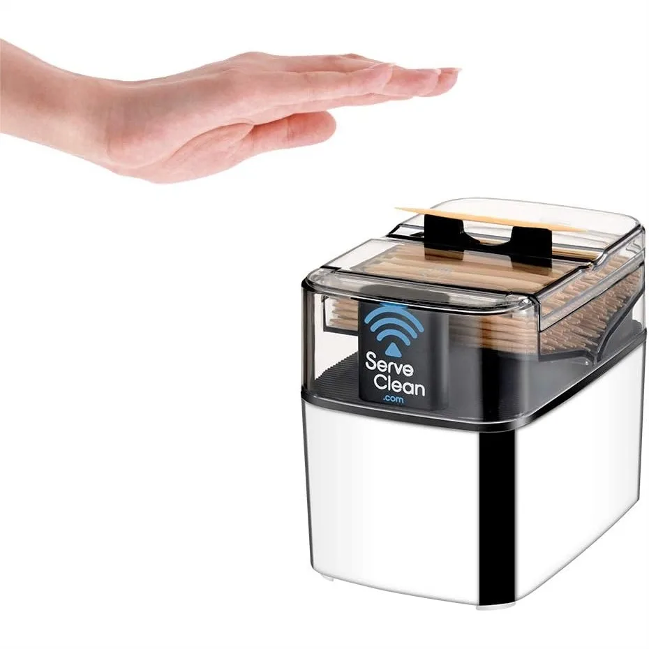 Smart Toothpick Dispenser with Touch-Free Tongs, USB & Battery Powered Chrome Dispenser for Home
Smart Toothpick Dispenser with Touch-Free Tongs, USB & Battery Powered Chrome Dispenser for Home