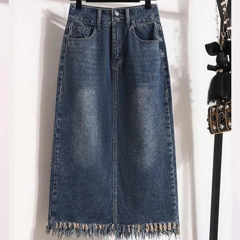 Plus Size Split Design Denim Skirt For Women Summer Casual All Match Ankle Length Dress High Waisted A-line Solid Color Skirts
Plus Size Split Design Denim Skirt For Women Summer Casual All Match Ankle Length Dress High Waisted A-line Solid Color Skirts