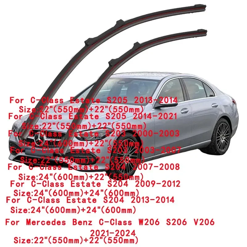 For Mercedes Benz C-Class Estate 2000-2024 S203 S204 S205 S206 C Class Car Windshield Wiper Blade Front Windscreen Windshield
For Mercedes Benz C-Class Estate 2000-2024 S203 S204 S205 S206 C Class Car Windshield Wiper Blade Front Windscreen Windshield