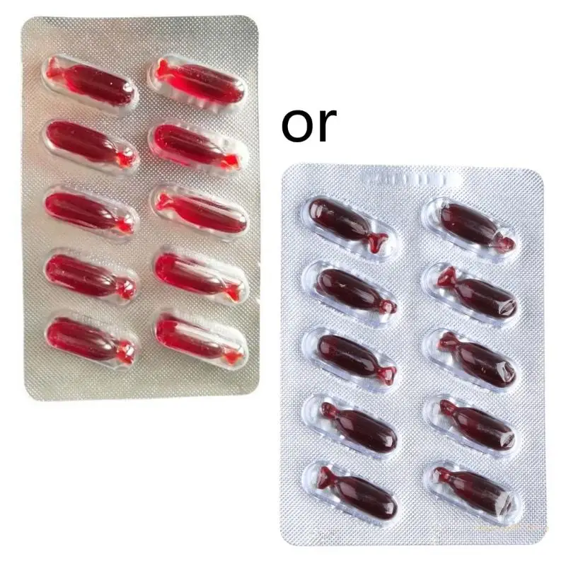 Y4UD 10pcs Halloween Fake Blood Pills for Vampire Horror Funny Joke Prank Trick Cosplay Fancy Makeup Accessories
Y4UD 10pcs Halloween Fake Blood Pills for Vampire Horror Funny Joke Prank Trick Cosplay Fancy Makeup Accessories