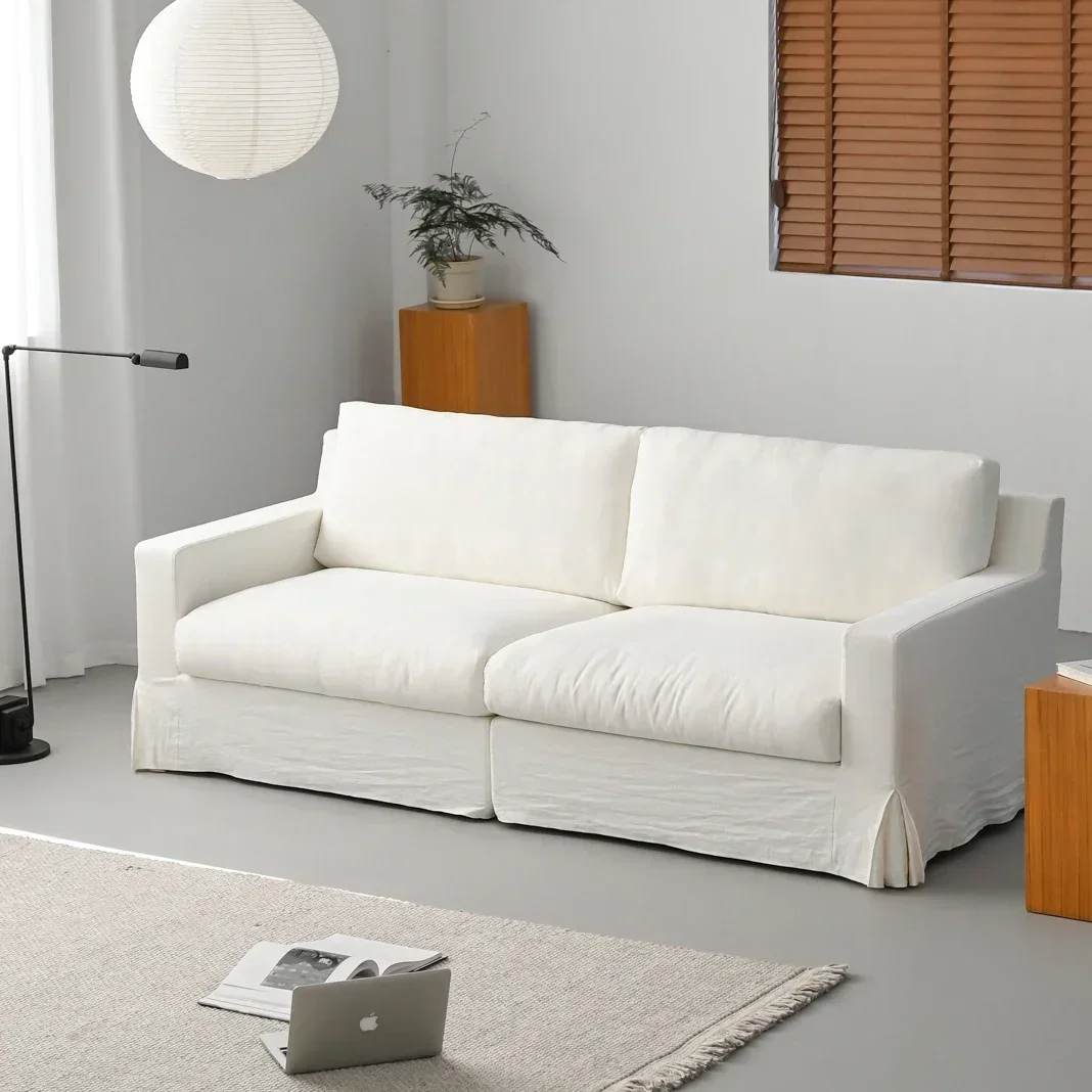 Cloud sofa minimalist wabi-**** wind white cotton and linen fabric removable and washable down French retro module combination
Cloud sofa minimalist wabi-**** wind white cotton and linen fabric removable and washable down French retro module combination
